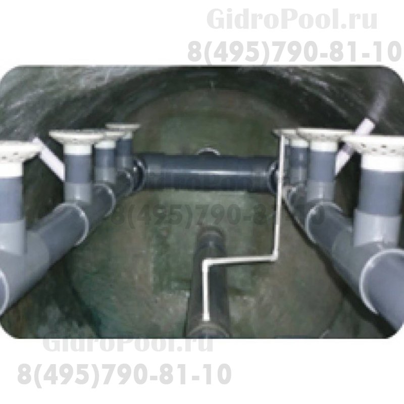 Гориз.фильтр шпул. навивки d.1.2м, дл.2.3м, 20м/ч, 48 м³/час, подкл. 110/4