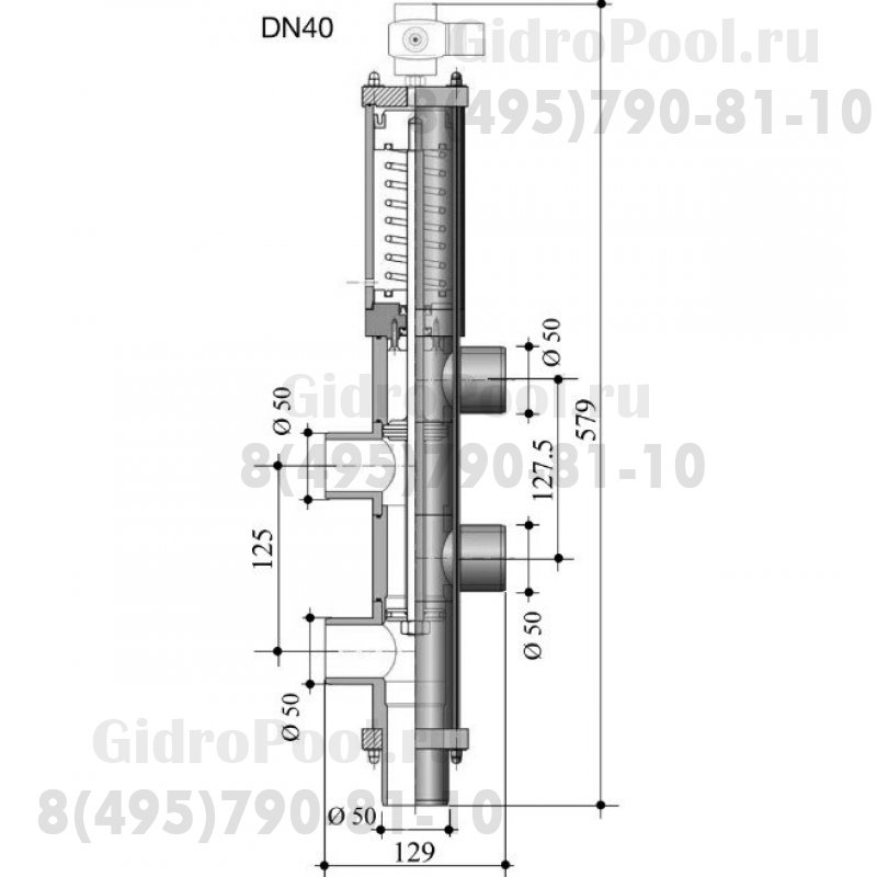 Вентиль Besgo 3-х поз. DN 80/Ø 90 мм, с электромагн. кл-ном 230В