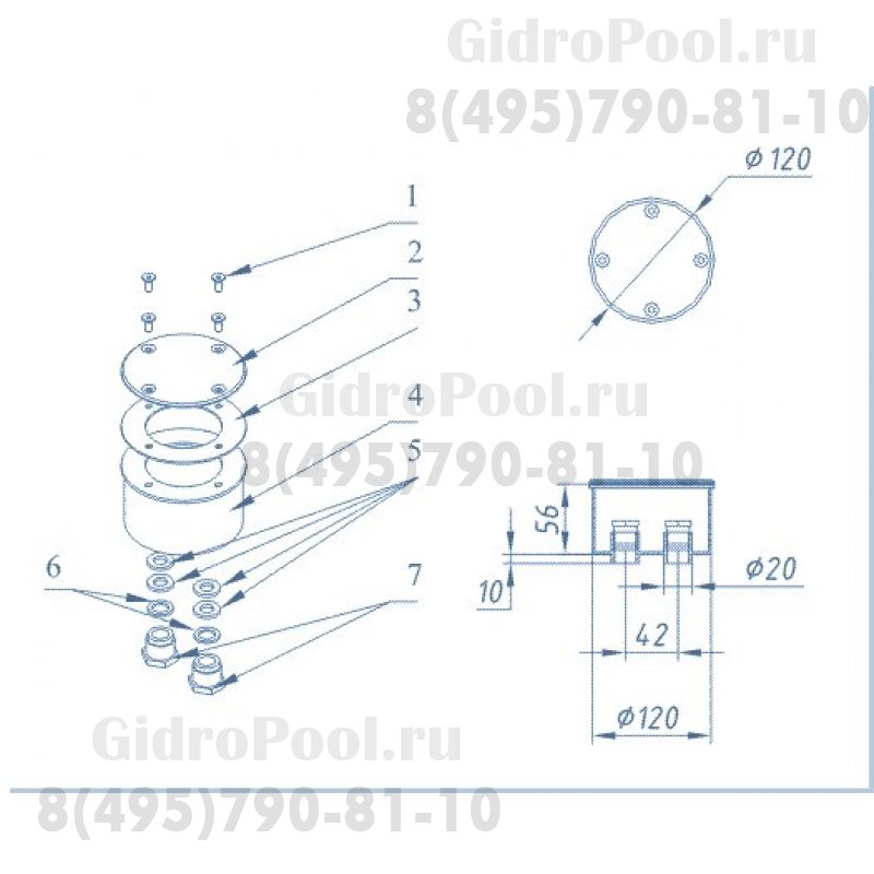 РАСПАЯЧНАЯ КОРОБКА КРУГЛАЯ (D=115мм)