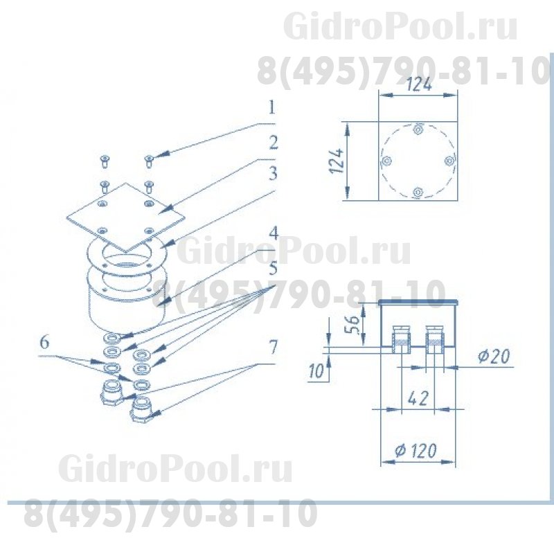 РАСПАЯЧНАЯ КОРОБКА КВАДРАТНАЯ (120х120мм)