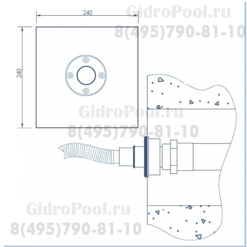 Форсунка подсоединения подводного пылесоса