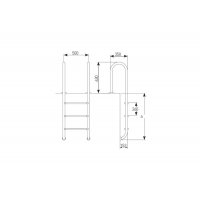 Лестница 3 ступени (у.б.) Kripsol WALL/MURO (MI 3.С)