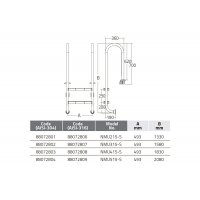 Лестница без поручней 2 ступени Emaux BHL215-S (88077101)