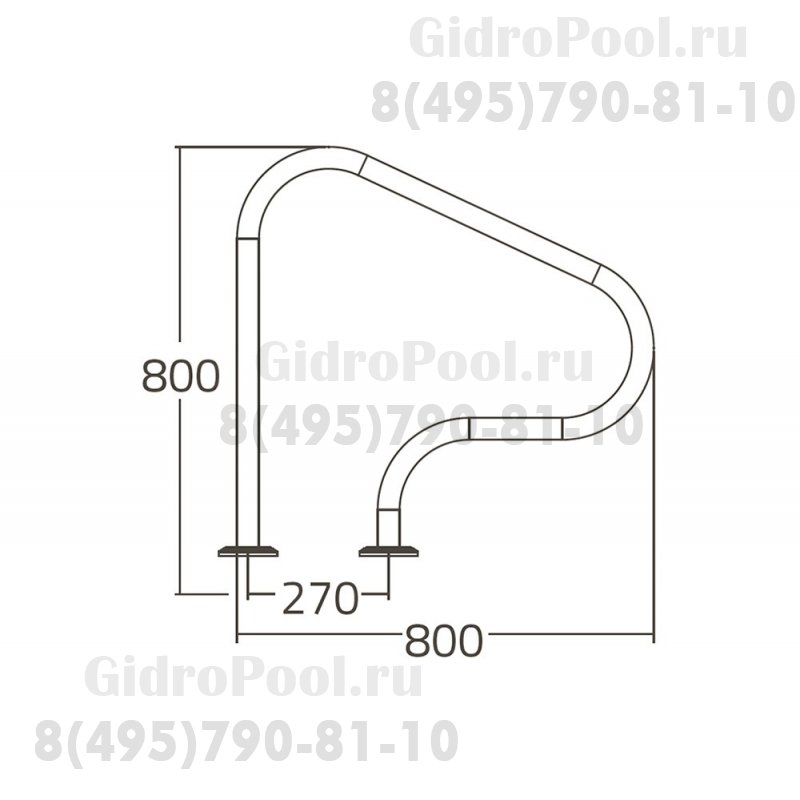Поручни из нерж.стали (компл.2 шт) Emaux ARP (88073005)