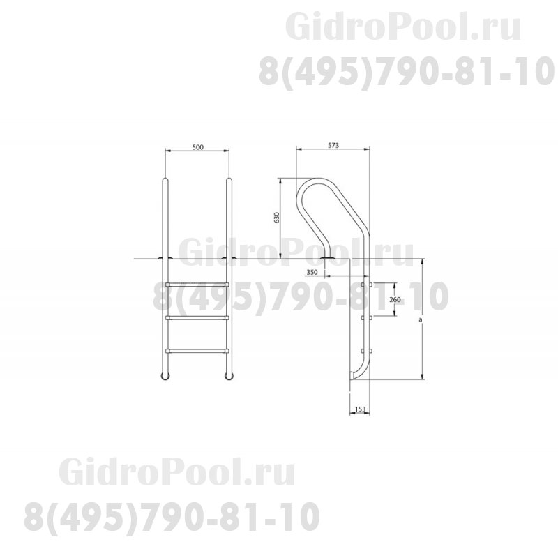 Лестница 5 ступеней (у.б.) Kripsol MIXED/MIXTA (MXI 5.C)