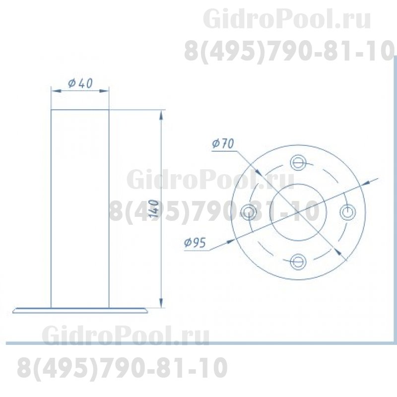 Стакан крепления лестницы