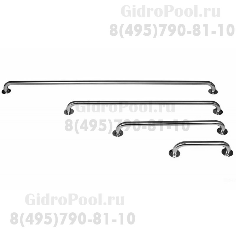 Поручень из нерж. стали 1.5 м AISI - 316 (с закладными в сборе)