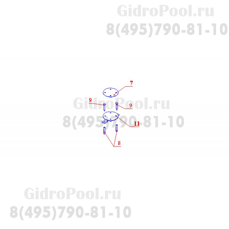 Лестница без поручней 2 ступени Flexinox ESC PT (87150322) (с закладными в сборе)