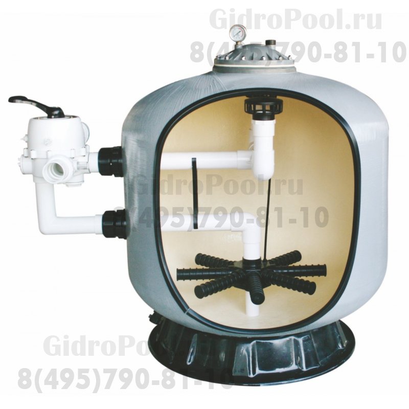 Фильтр д.1200мм (бок. подсоед. 63мм) Emaux S1200 (Opus) (с 6-ти поз. вентилем 2'') 88011313