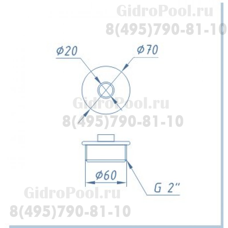 Сопло прямоточное к фонтану «КОНСУЛ»