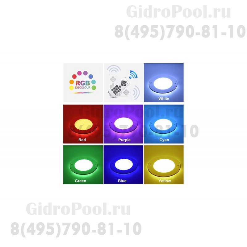 Прожектор встраиваемый из нерж. стали (35Вт/12В) LED RGB с пультом Tadpole JKD-YC290-SP