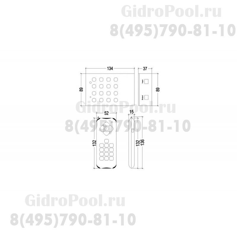 Блок управ.подв. освещ. (500Вт/220В) c пультом WAKING HJ041/HJ0041