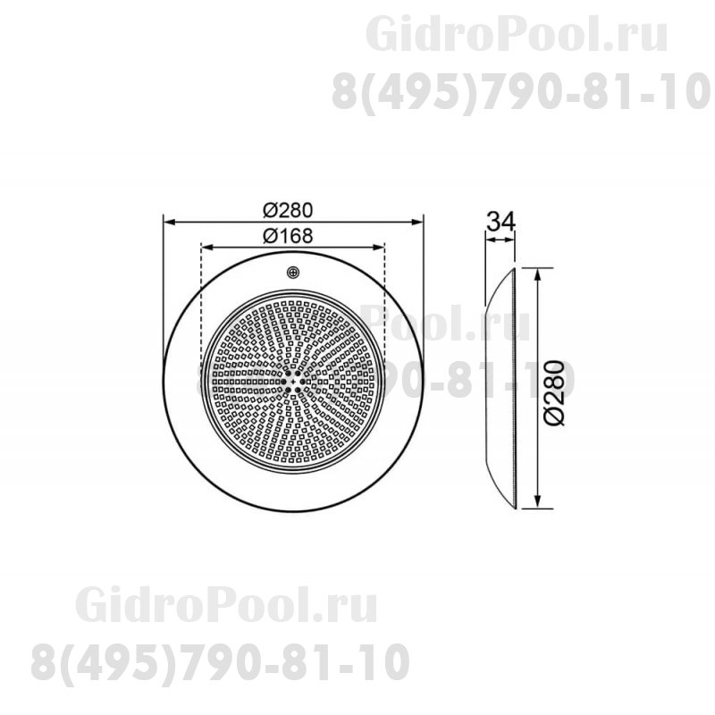 Прожектор накл.(с адаптером) из нерж.стали (18Вт/12В) LED RGB WAKING HJ-WM-SS280-FGV