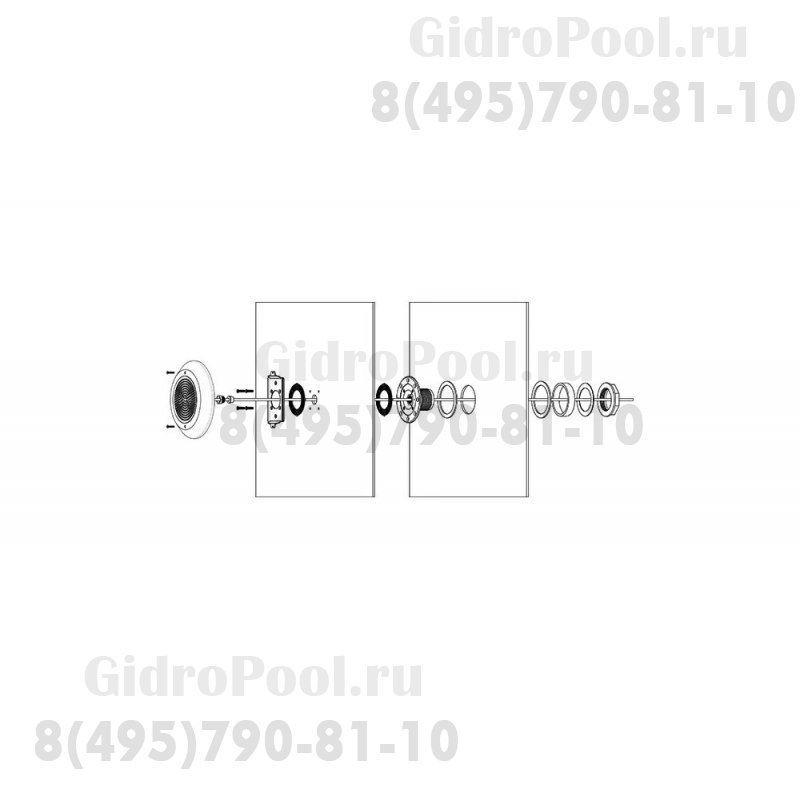 Прожектор накл.(с адаптером) рамка т.серая (18Вт/12В) LED White WAKING HJ-WM-PC200-FGV