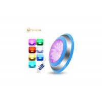 Прожектор накладной из нерж. стали рамка синяя (18Вт/12В) LED RGB с пультом Tadpole JKD-YC230-SP