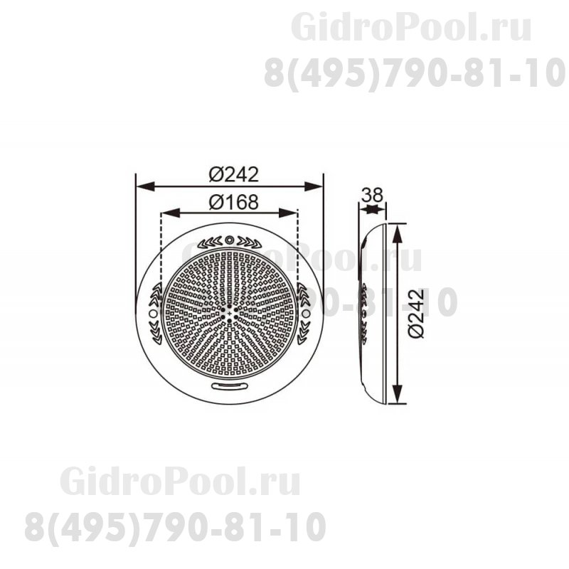 Прожектор накл.(с адаптером) рамка белая (18Вт/12В) LED White WAKING HJ-WM-PC242-FGV