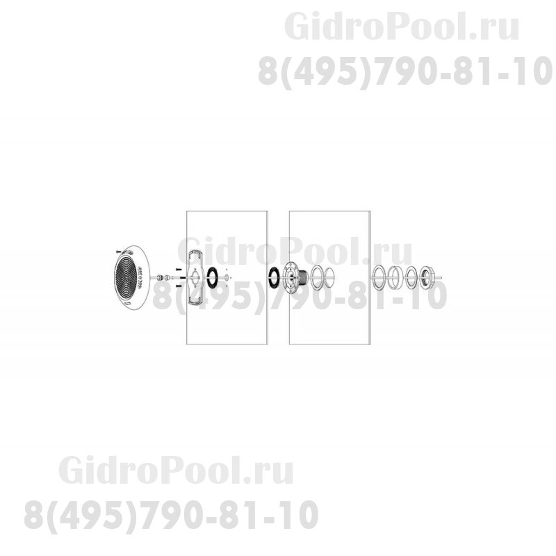 Прожектор накл.(с адаптером) рамка т.серая (35Вт/12В) LED RGB WAKING HJ-WM-PC242-FGV