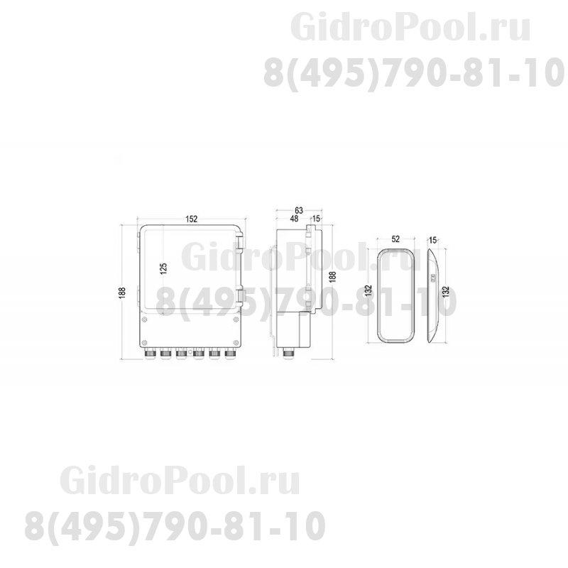 Блок управления подводным освещением (400Вт/12В) WiFi & Bluetooth c пультом WAKING 020RGB/HJ0020