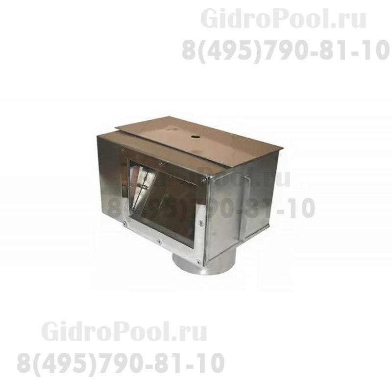 Скиммер из нерж. стали (универсал) A.S-1.D с переливом и камерой автодолива М.S1.2