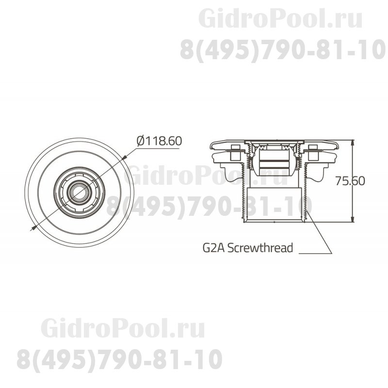 Форсунка возврата воды (универсал.) Emaux EM4414 88094812/91601224