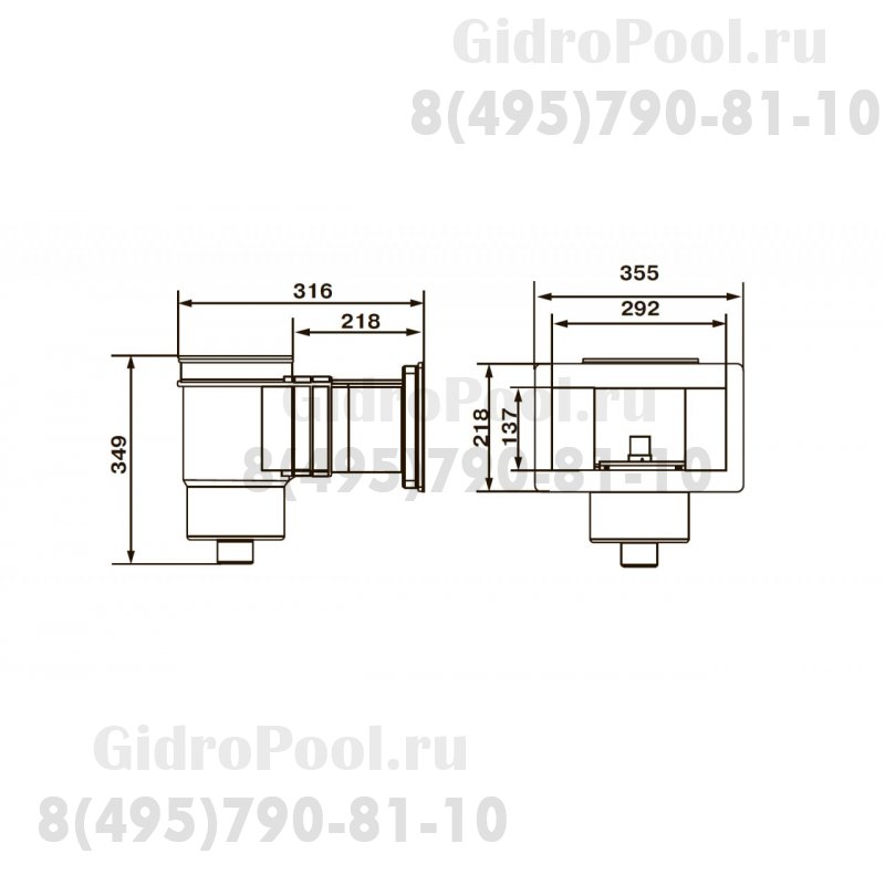 Скиммер ( универсал.) Emaux EM0020 RV (Opus) 91601002/8815512