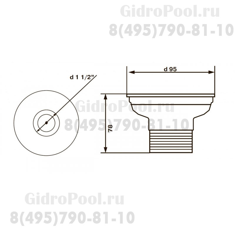 Адаптер из нерж. ст.для пылесоса (универсал.) M.A.PIL