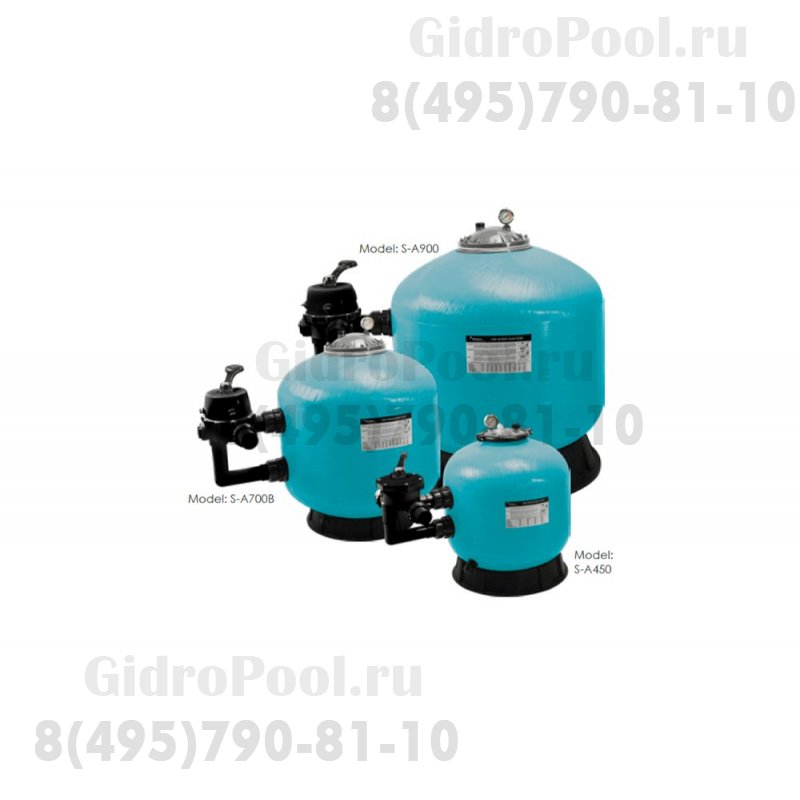 Фильтр д.450 мм (бок.подсоед.) (с 6-ти поз.вентилем 1,5