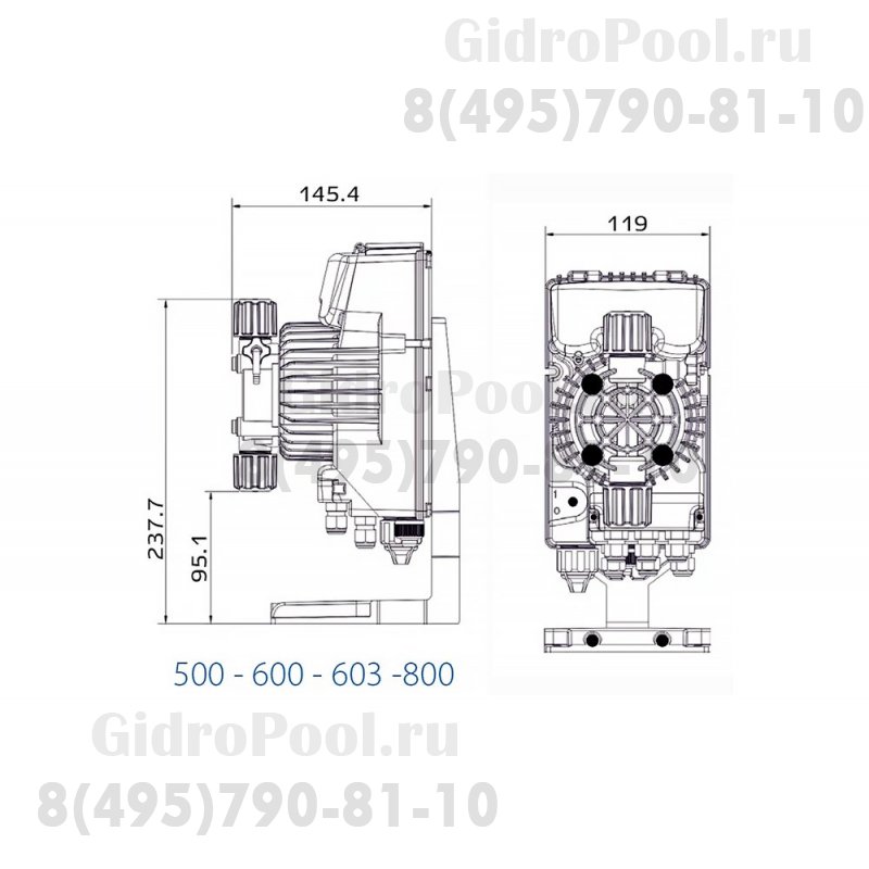 Насос-дозатор TEKNA EVO TPG800 10 л/ч 10 бар SEKO (TPG800NHH1000)