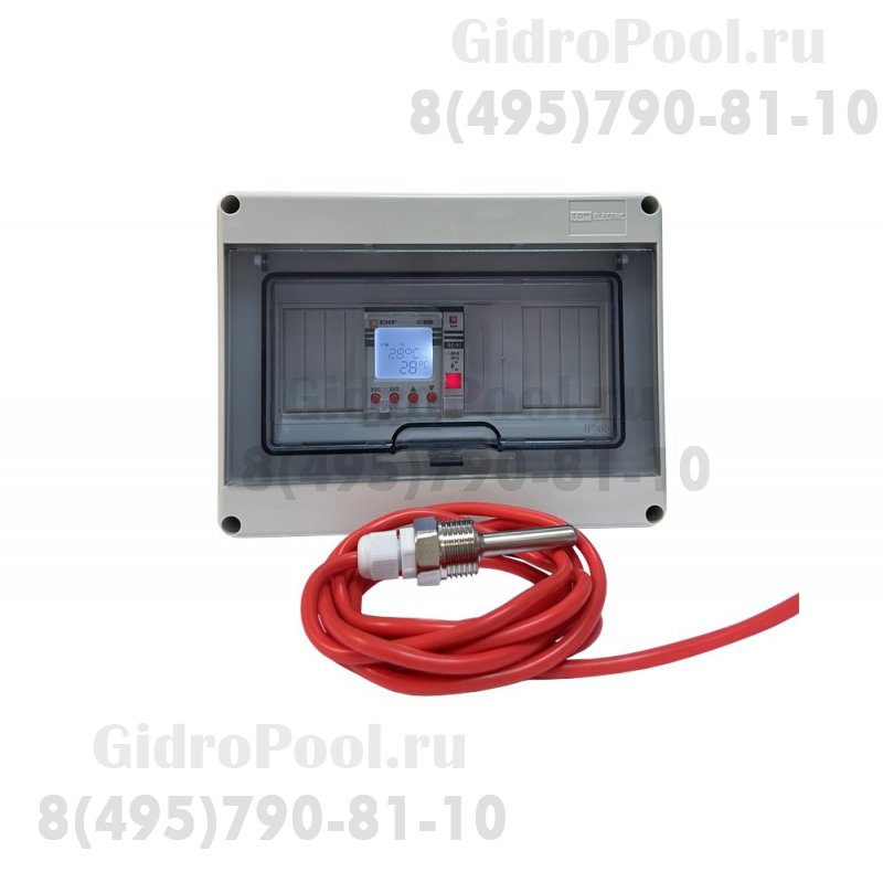 Термостат электронный РТ-820М с датчиком температуры ДТ-801 и гильзой