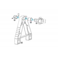 Заглушка-фиксатор втулки-адаптера рукоятки ролика на колесах PerAqua 150049