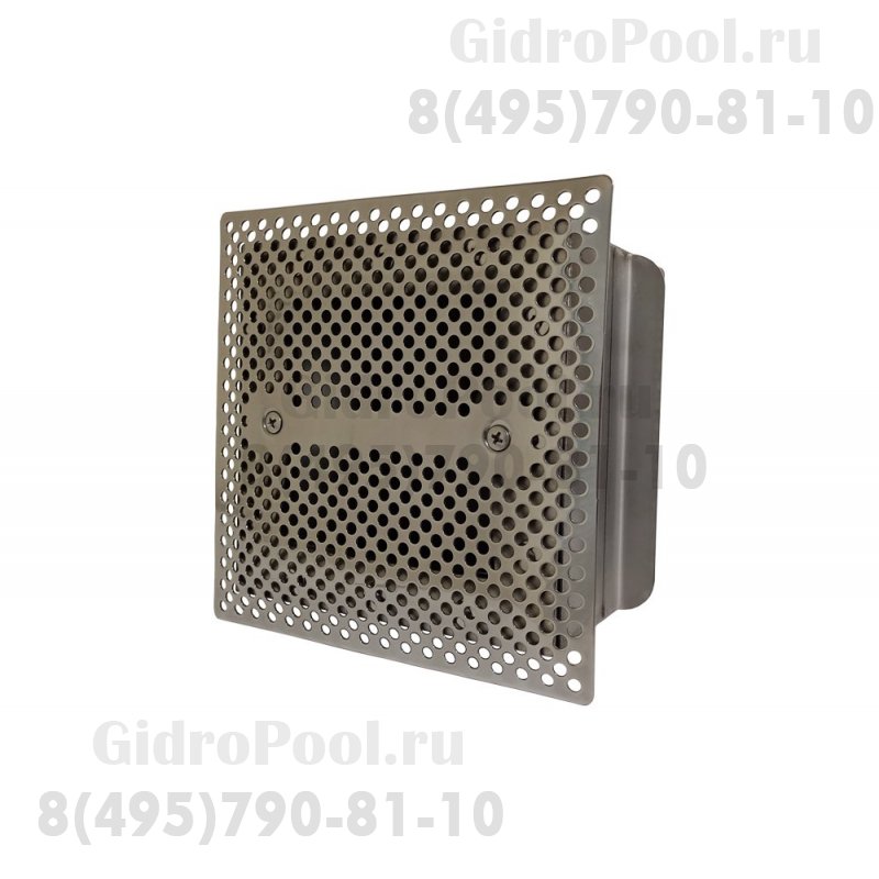 Слив донный из нерж. стали (универсал. квадратный) с нижним подсоединением 2