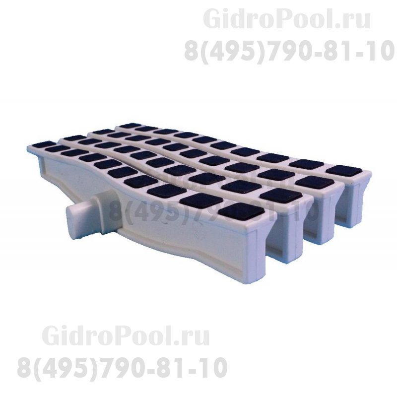 Решетка переливная цветная волна Anti Slip 250 х 26.5 мм черный DE2725W Emaux 88171103