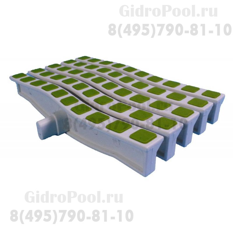 Решетка переливная цветная волна Anti Slip 250 х 26.5 мм зелеый DE2725W Emaux 88171109