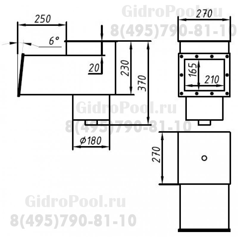 СКИММЕР ДЛЯ КОМПОЗИТНОГО БАССЕЙНА(V=25л)