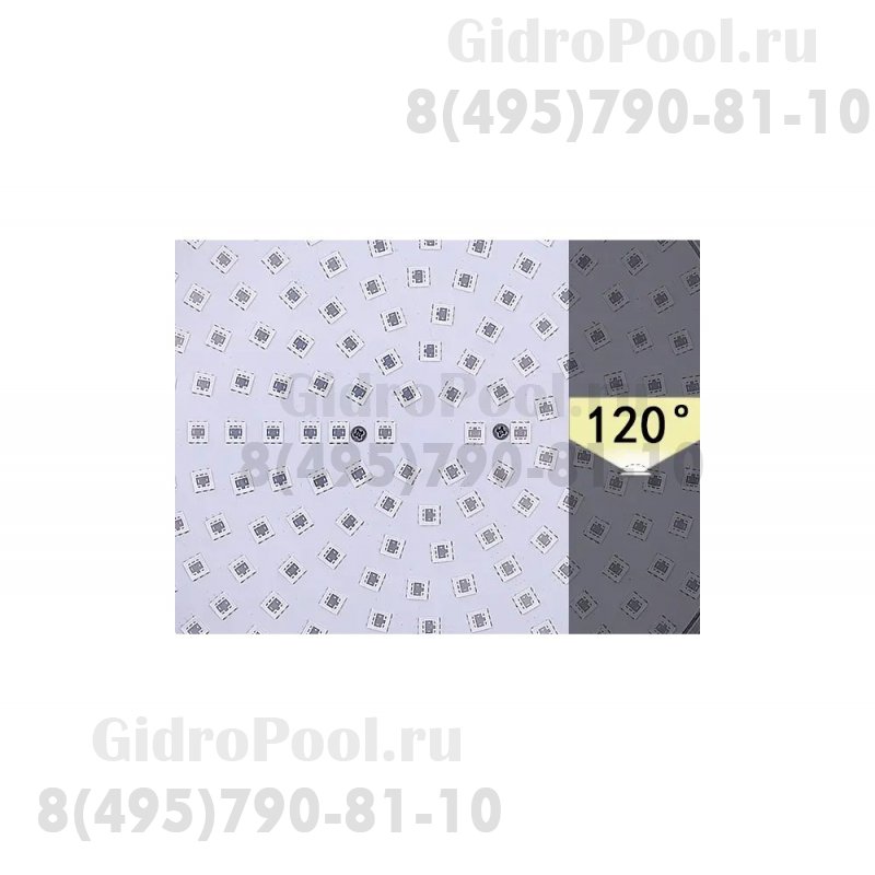 Прожектор встр.рамка нерж.ст.1 1/2 (18Вт/12В) LED RGB WAKING HJ-FG-SS260-1,5