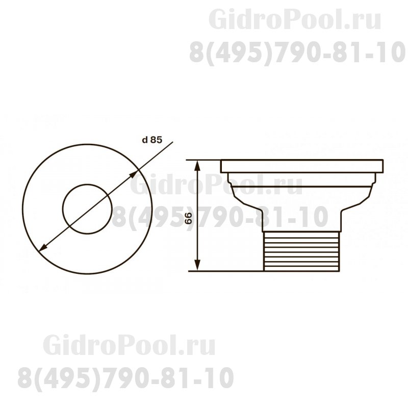 Адаптер из нерж. ст. для прожектора (12265) (универсал) M.A PROG