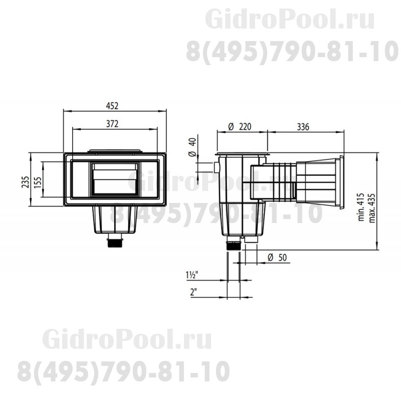 Скиммер (плитка широкий б.) Astral (00252)