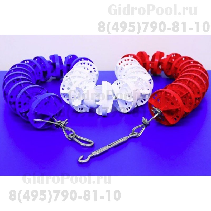 Дорожка разделительная Standard, 25м, волногасители d100мм, без троса-шнура и креплений