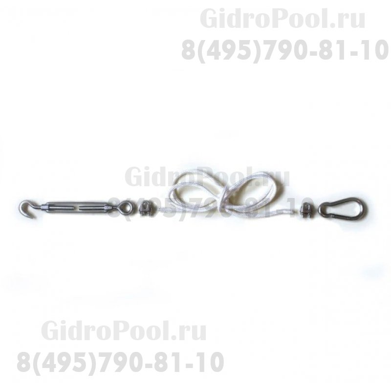 Крепления и шнур для дорожки 25м, Шнур 26мх8мм, 1 талреп 10мм, 2 зажима, 1 карабин