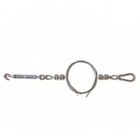 Крепления и трос для дорожки (1 талреп нерж 10 мм.; 4 зажима; 2 коуша 8 мм, 1 карабин Трос 4мм 26м)