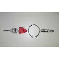 Крепления и трос для дорожки (1 храповик; 1 пружина. Cтопорная пластина. Трос 4мм. (51м)