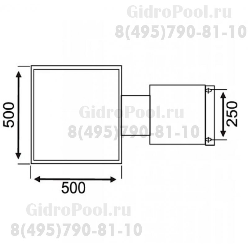 Стартовая тумба 2 ступени из нерж.стали, выс.680мм.