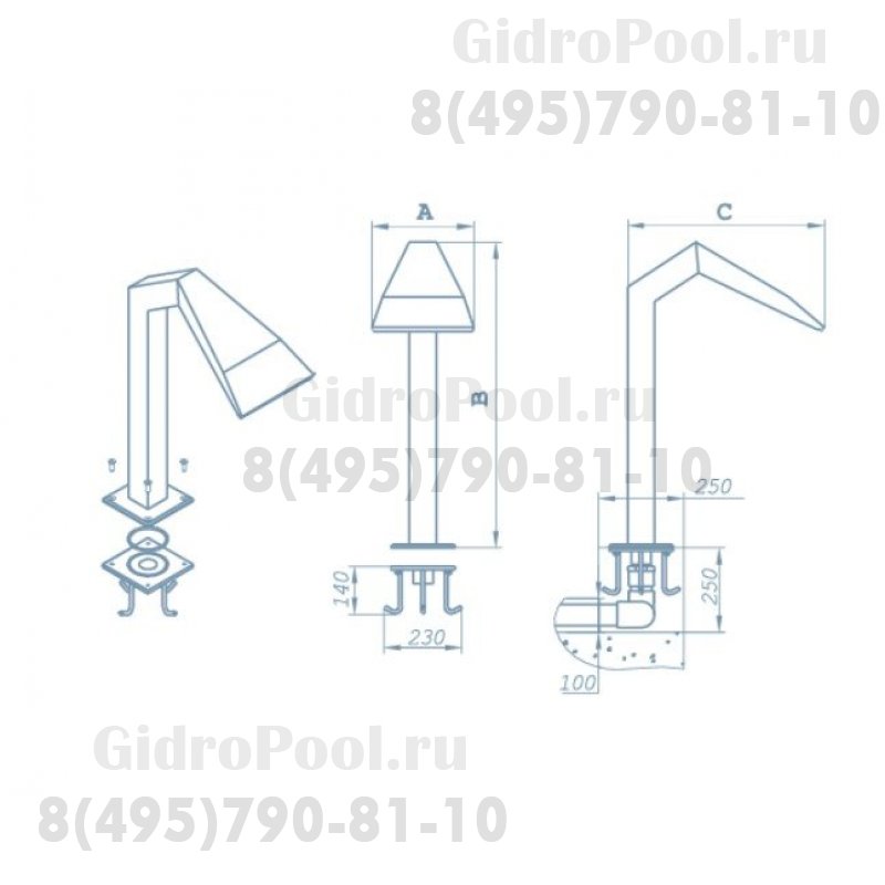 Водопад КАСКАД 300 мм AISI 316