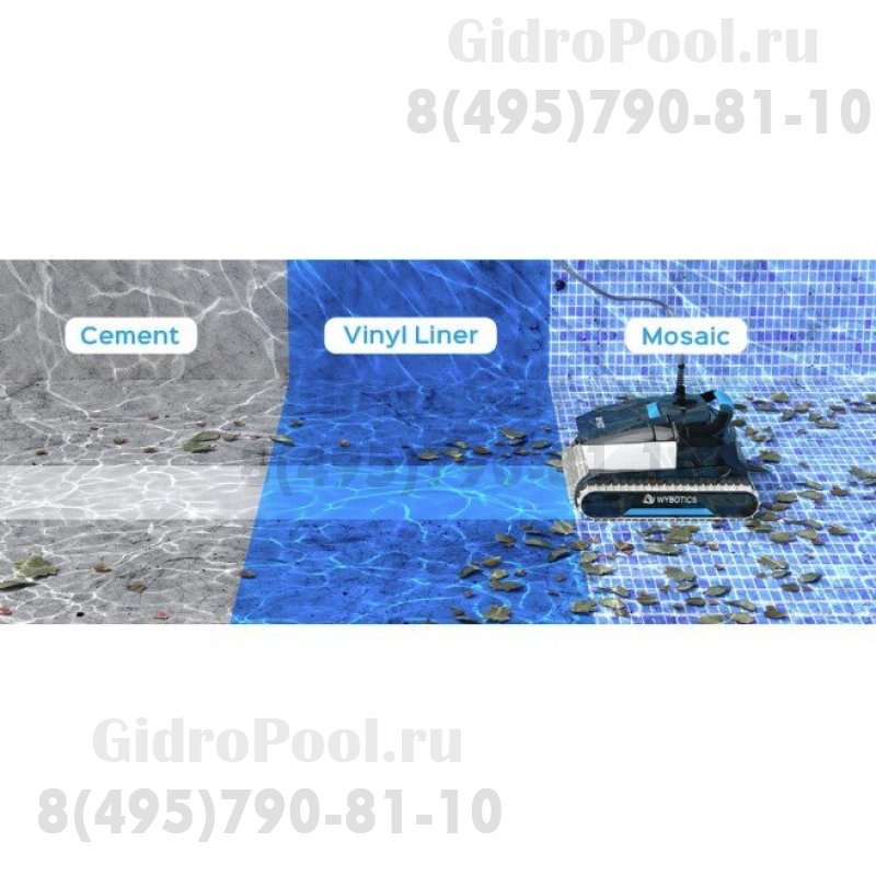 Робот-пылесос WY450, 200Вт, 220В, 15м³/час, дно/стены, блютуз, кабель 18м, до 200м²