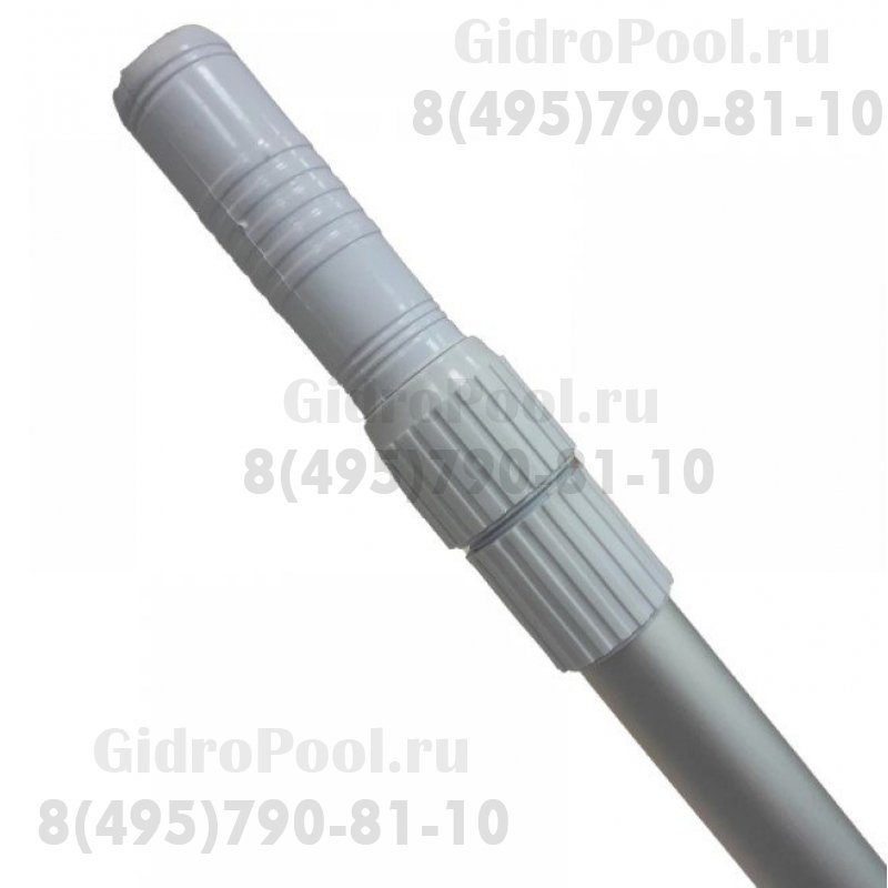Телескопическая штанга 2,4-4,8м. Гладкая серебристая GemLab /TPS-0.8S-2/2400/