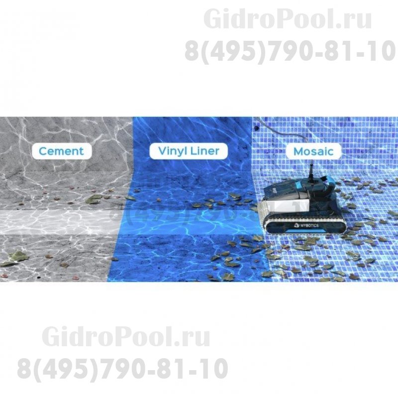 Робот-пылесос WY450, 200Вт, 220В, 15м³/час, дно/стены, блютуз, кабель 30м, до 390м²