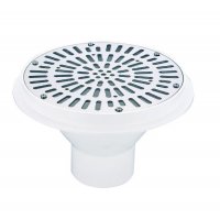 Водозабор Д.295мм, d90(клей) с накладкой из нерж. ст., под бетон