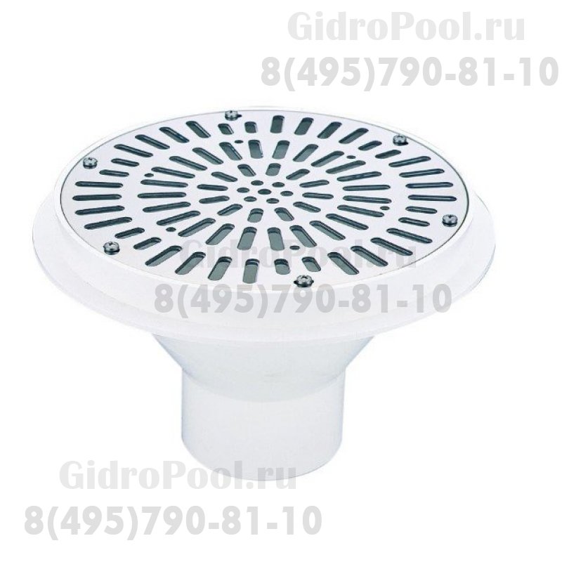 Водозабор Д.295мм, d90(клей) с накладкой из нерж. ст., под бетон