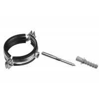 Держатель труб д.160 металлорезиновый с дюбелем и шпилькой