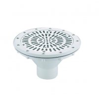 Водозабор Д.295мм, d90(клей) с накладкой из нерж. ст., под пленку